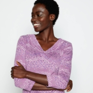 Maine New England Purple Constellation Print Top
