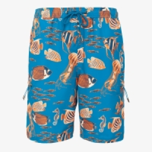 Mantaray Orange Tropical Fish Print Recycled Polyester Swim Shorts