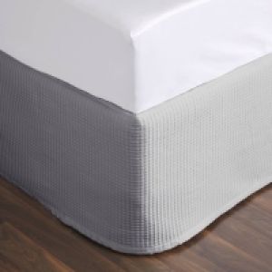 Pale Grey Christobel Quilted Valance £16.50