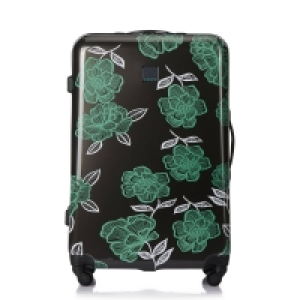 Debenhams Tripp Slate/Sea Green Bloom Large 4 Wheel Suitcase