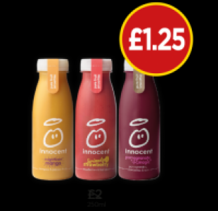 Innocent Magnificent Mango Smoothie, Seriously Strawberry Sm £1.25