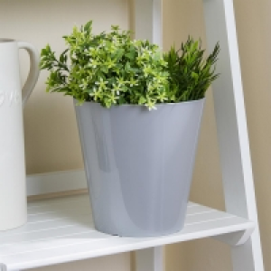 HomeBargains  Wham Studio 18cm Round Planter Cover - (4 x Cool Grey)