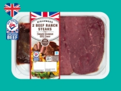 Birchwood 2 British Beef 28-Day Matured Ranch Steaks with Sm
