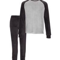 Aldi  Mens Black/Grey Loungewear Set