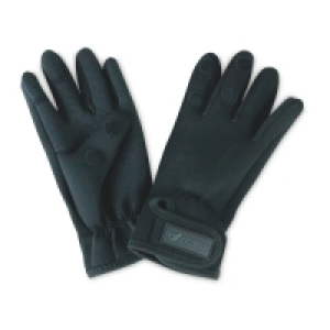 Crane Black Two Fold Fishing Gloves