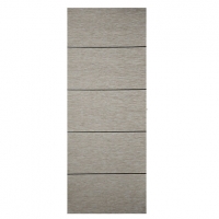 Wickes  Wickes Milan Light Grey Real Wood 5 Panel Internal Door - 19