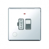 Wickes  Wickes 13A Switched Fused Socket + LED Screwless Flat Plate 