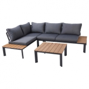 Charles Bentley Polywood & Steel Lounge Set With Recliner