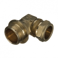 Wickes  Wickes Brass Compression Male Iron Elbow - 15mm