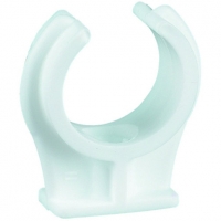 Wickes  Wickes White Plastic Pipe Clips - 22mm Pack of 15