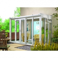 Wickes  Wickes Lean To Full Glass Conservatory - 10 x 6 ft