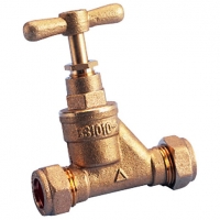 Wickes  Wickes Brass Compression Stop Cock - 15mm