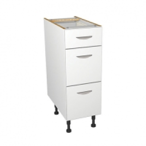 Wickes Dakota White Matt Slab Drawer Unit - 300mm £79.00