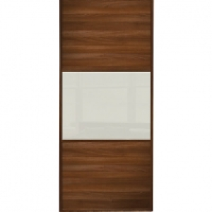 Spacepro Sliding Wardrobe Door Wideline Walnut Panel & Arcti