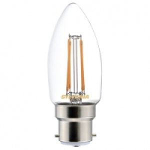 Sylvania LED Non Dimmable Filament B22 Candle Light Bulb - 4 £3.75