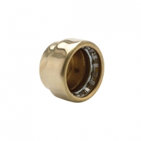 Wickes  Wickes Copper Pushfit Stop End Cap - 15mm Pack of 2