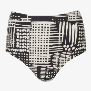 J By Jasper Conran Black Sketch Weave Print High-Waisted Bikini Bottoms