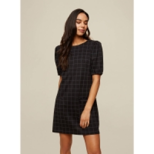 Debenhams Dorothy Perkins Black Grid Print Tunic Top