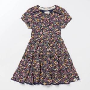 Debenhams Mantaray Girls Navy Floral Print Dress