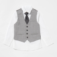 Debenhams Occasions Boys Grey Waistcoat, Shirt and Tie Set