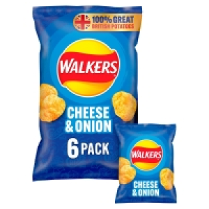 Walkers Cheese & Onion Multipack Crisps 6x25g £1.50