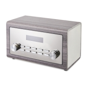 Grey Wooden DAB & FM Radio