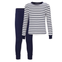 Aldi  Kids Organic Blue/Striped Pyjamas