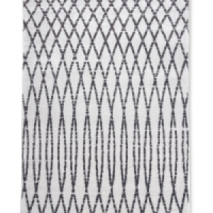 White Patterned Contemporary Rug