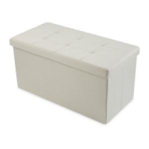 Cream Large Storage Ottoman