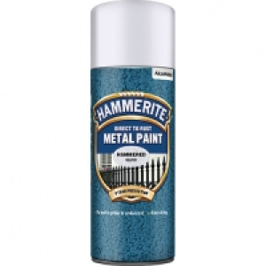 Hammerite Metal Aerosol Paint - Hammered Silver 400ml