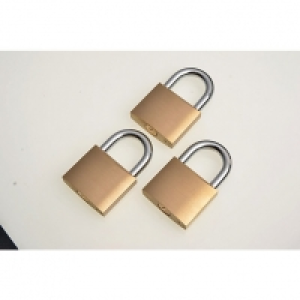 Wickes Padlock - Brass 40mm Pack of 3 £12.99