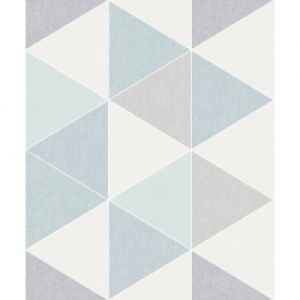 Arthouse Retro Triangle Teal Wallpaper 10.05m x 53cm £9.00