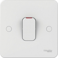 Wickes  Lisse 50A 1 Gang Double Pole Switch with LED - White