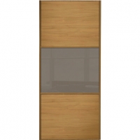 Wickes  Spacepro Sliding Wardrobe Door Wideline Oak Panel & Cappucci