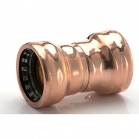 Wickes  Wickes Copper Pushfit Straight Coupling - 15mm Pack of 5
