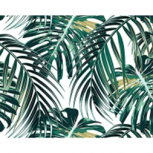 ohpopsi Tropical Palm Leaves Wall Mural - L 3m (W) x 2.4m (H £75.00