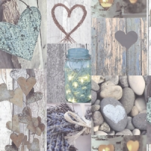Arthouse Rustic Heart Natural Wallpaper 10.05m x 53cm