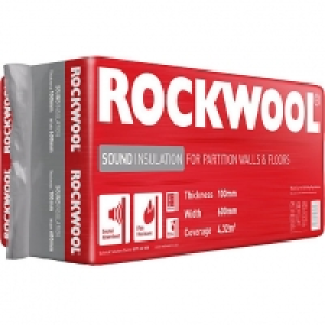 Rockwool Sound Insulation Slab - 100 x 600mm x 1.2m
