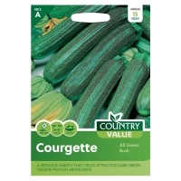 QDStores  Country Value Courgette All Green Bush Seeds