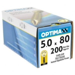 Optimaxx Tx Countersunk Zinc & Yellow Passivated Woodscrew - £13.38