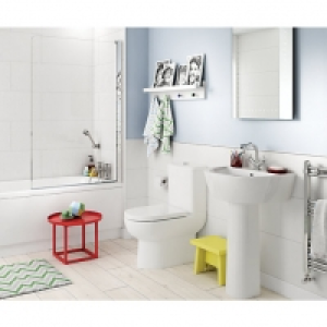 Wickes Boutique Lavina White Ceramic Wall Tile - 890 x 290mm £27.81