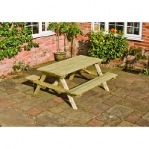 Rowlinson Garden Wooden Picnic Table - 1.5 x 1.5m £139.00