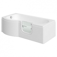 Wickes  Wickes Concert P-Shaped Left Hand Easy Access Bath - 1675 x 
