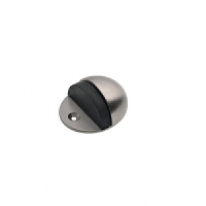 Wickes Floor Mounted Oval Door Stop - Satin Nickel 44mm &pound;3.75
