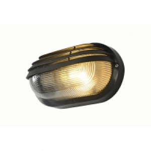 Coast Puck Black Oval Eyelid Bulkhead Light - 60W £9.49