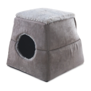 Pet Collection Grey 2-In-1 Cat Cave