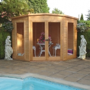 Shire Barclay 8 x 8ft Double Door Pent Corner Summer House £930.00