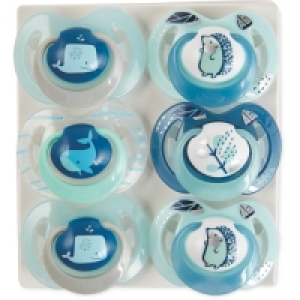 Aldi  Nuby Blue Soothers 0-6 Months 6 Pack