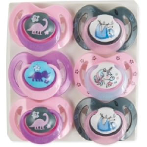 Nuby Dino Soother 6-18 Months 6 Pack
