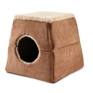 Pet Collection Brown 2-In-1 Cat Cave